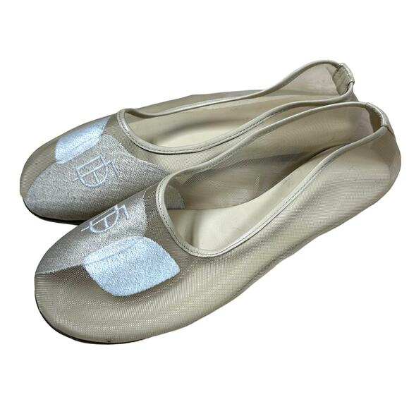 Dear Frances NWOB Balla Embroidered Ballet Flat Size 37 (US 7) Airy Mesh Italy - Picture 4 of 8